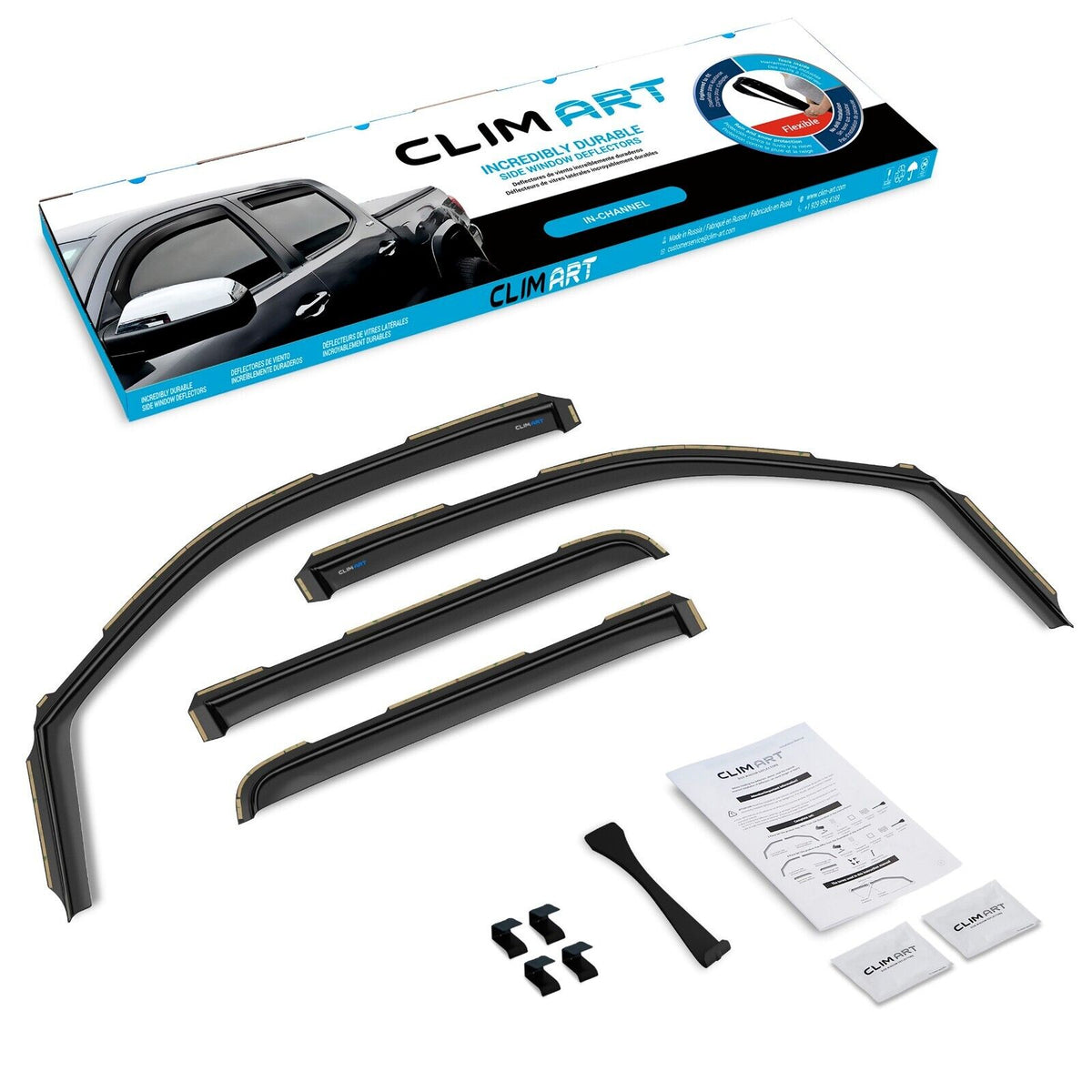 Dark Smoke In-Channel Window Deflectors 4 pcs P827