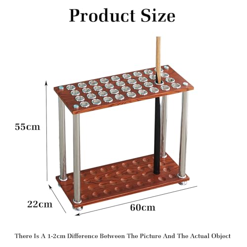 Billiard Cue Stand & Rack Holds 36 Cues Brown L154702
