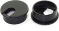 Black 2pcs 1-3/4 inch Desk Wire Cord Cable Grommets Hole Cover Plastic K693