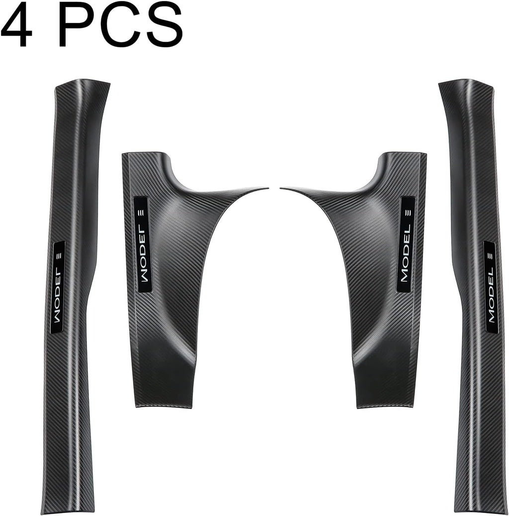 Matte Carbon Fiber Pattern ABS Plastic Door Sill Cover F82108