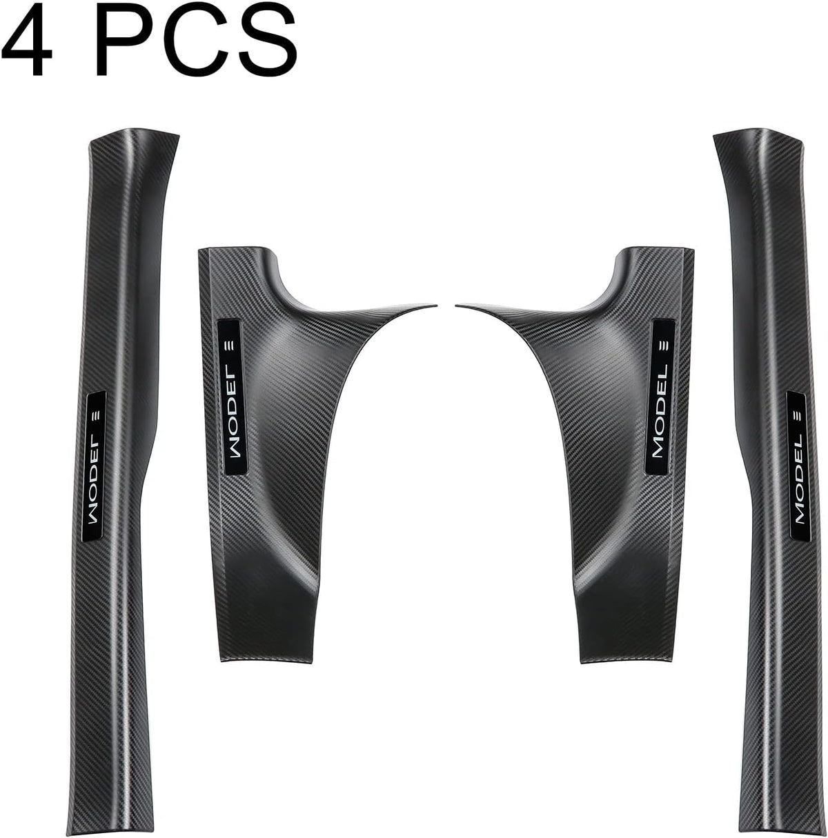 Matte Carbon Fiber Pattern ABS Plastic Door Sill Cover F82108