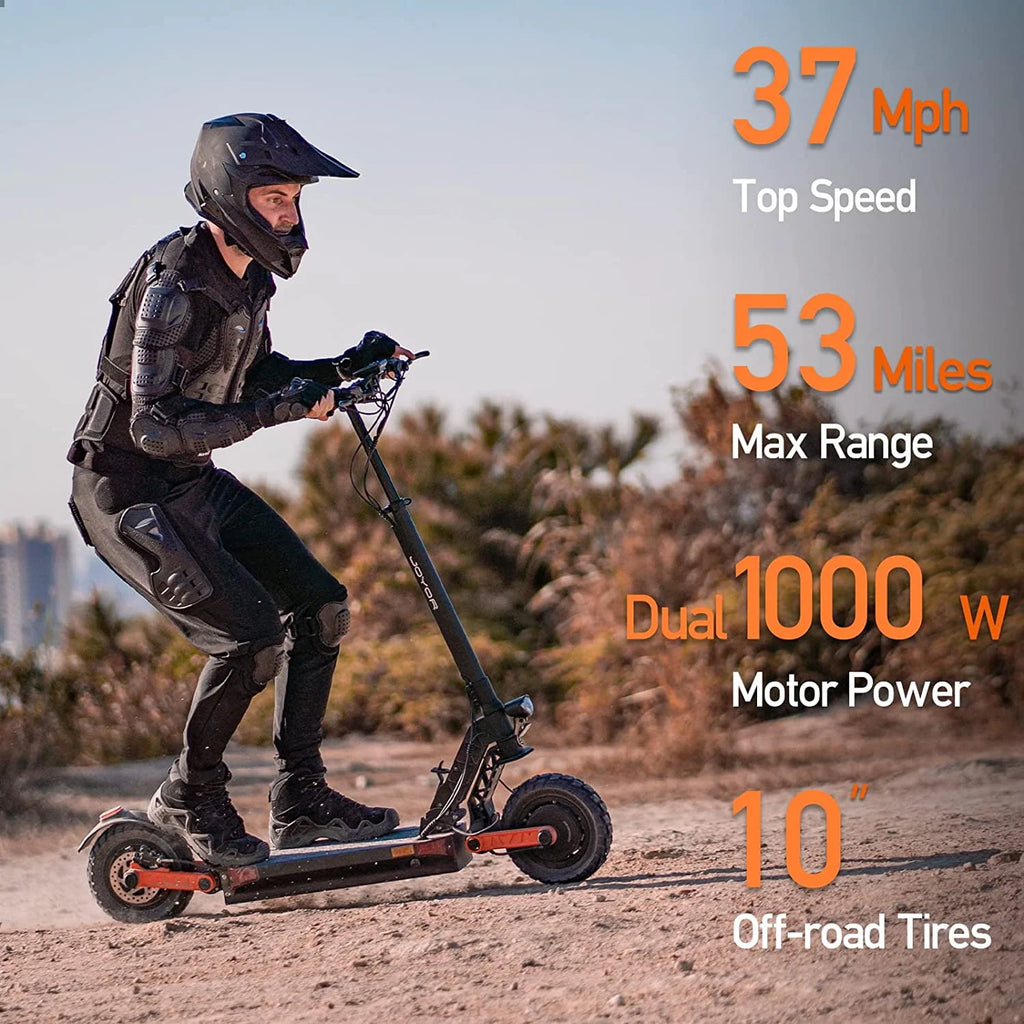 Dual Motor Electric Scooter, 2000W Up to 37 MPH & 50 Miles Ranges, 10 Off-Road Tires E8305