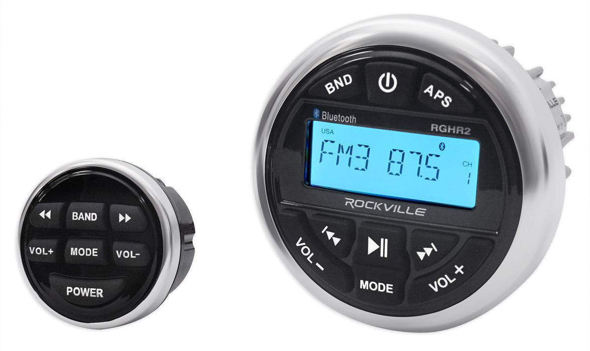 Marine Bluetooth USB Receiver with Remote and 6.5" Wakeboard Speakers E759