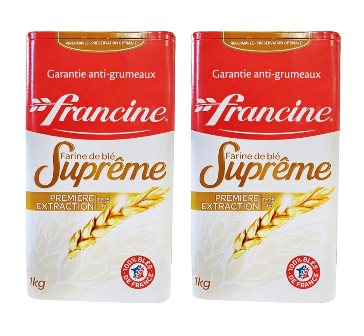 French T45 Supreme Wheat Flour (2 Pack, Total of 2kg) J705859