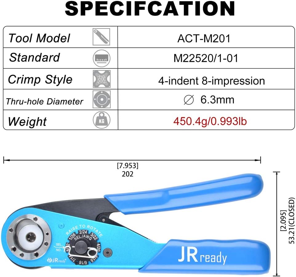 8 Indent Crimping Tool for 12-26 AWG Wire G107812