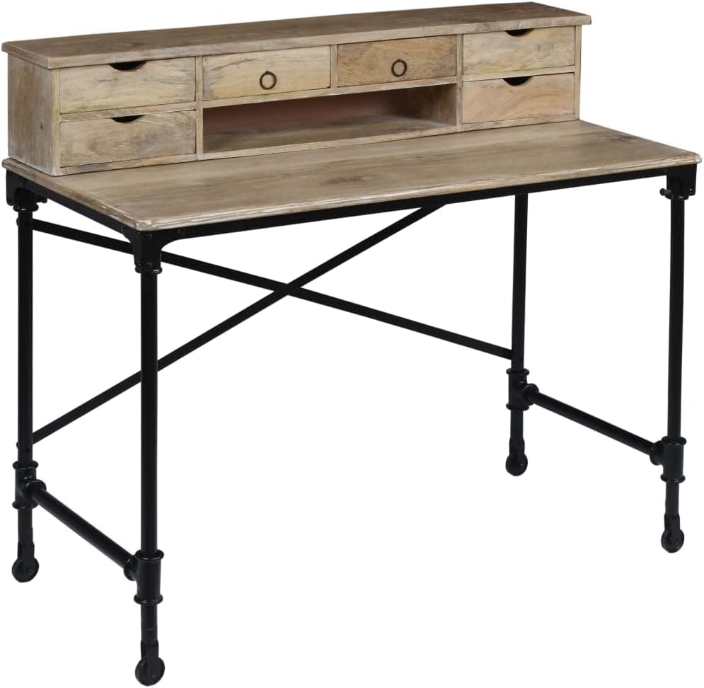 Solid Wood Mango Writing Desk with Drawers P7385