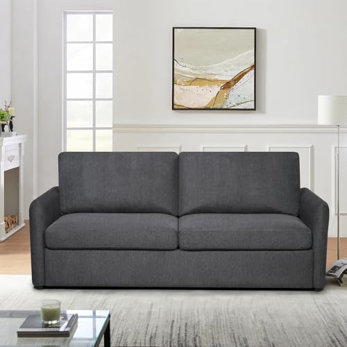 86.6" Queen Sleeper Sofa with Pullout Bed in Dark Grey X527375