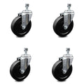 Soft Rubber Swivel Caster Set of 4 F985622