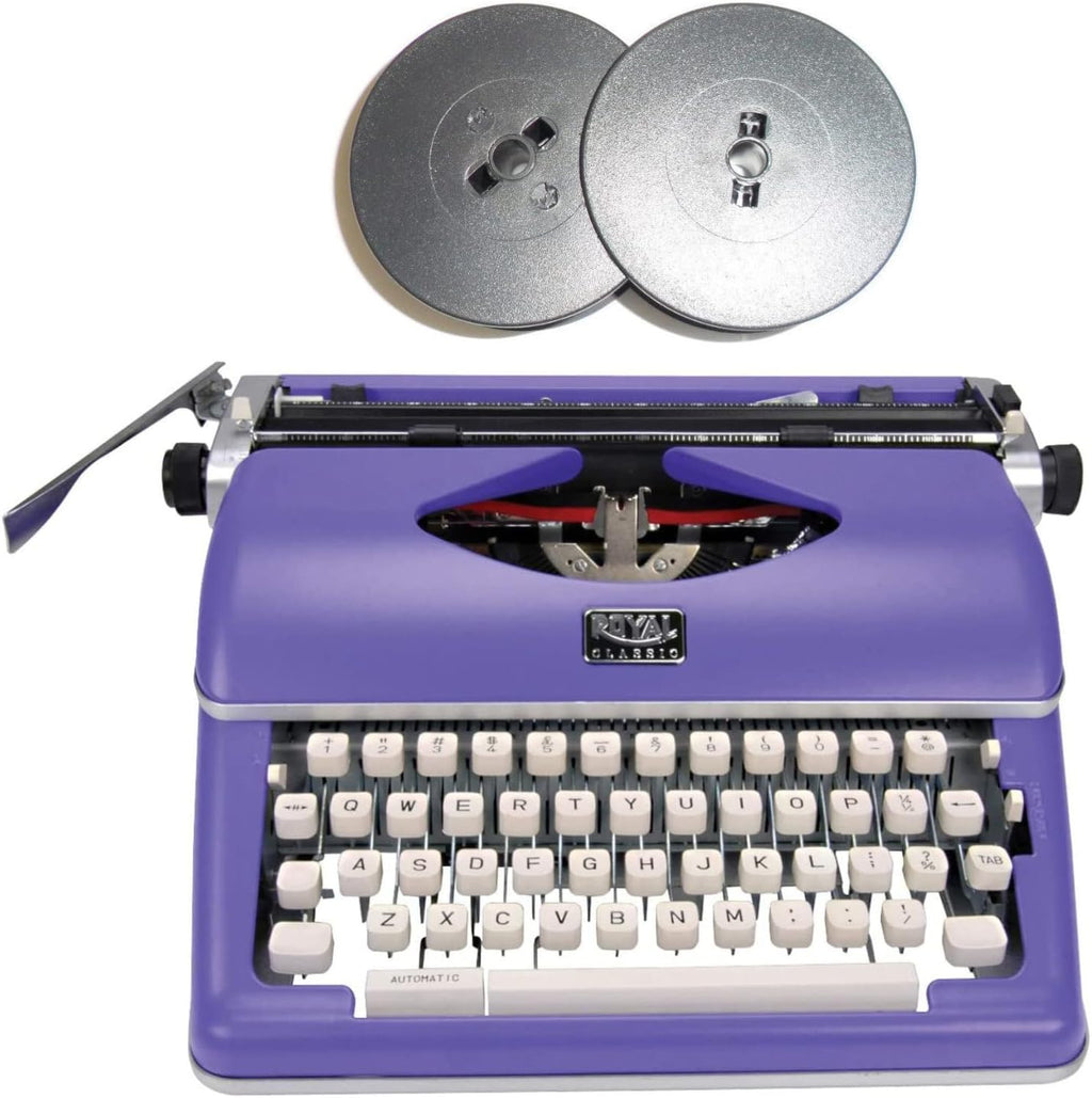 Purple Manual Typewriter Bundle with Extra Ribbons (2 Items) D2613