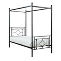 Black Twin Canopy Bed X9180