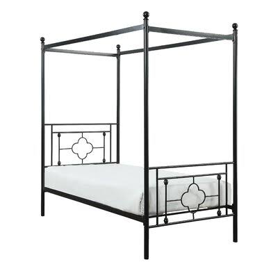 Black Twin Canopy Bed X9180