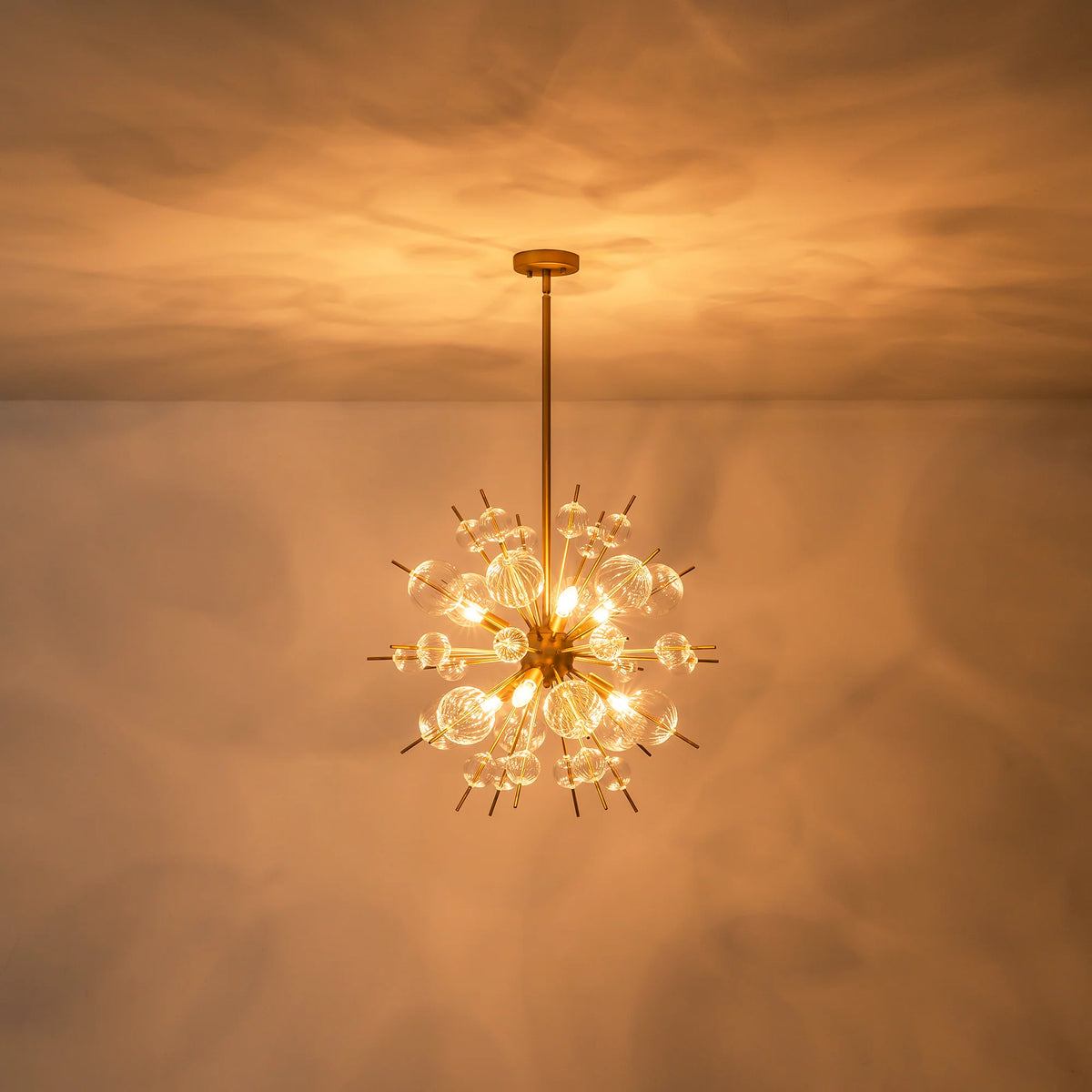 6-Light Globe Bubble Sputnik Chandelier D1548