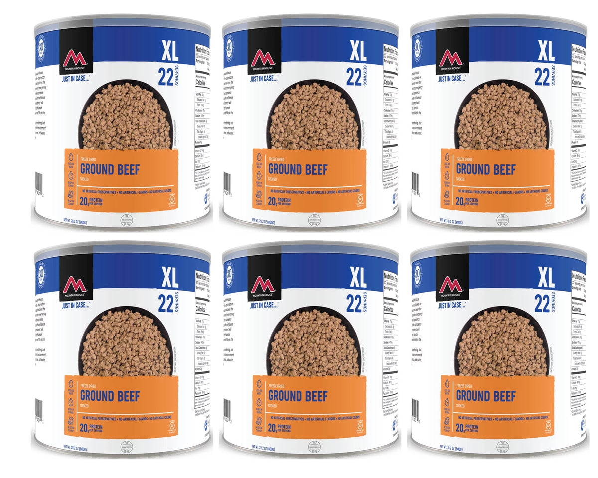 6 Cans Pack Freeze Dried Ground Beef K962436