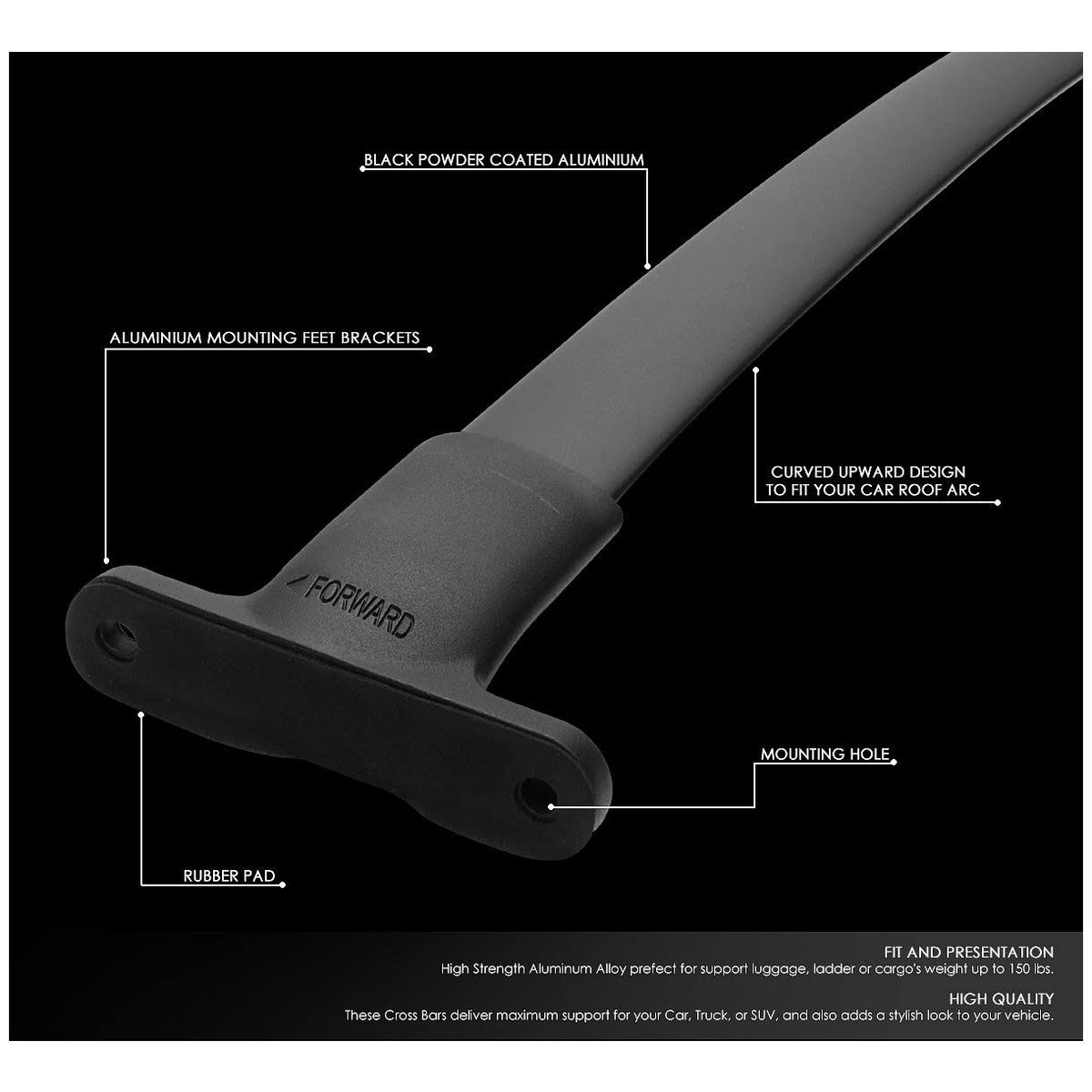 Aluminum Roof Rack Cross Bar Cargo Carrier J811