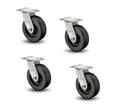 Set of 4 Heavy Duty Swivel Casters with Phenolic Wheel Y776