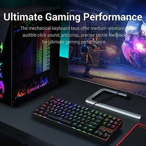 60% Compact RGB 87 Key Mechanical Gaming Keyboard J7562