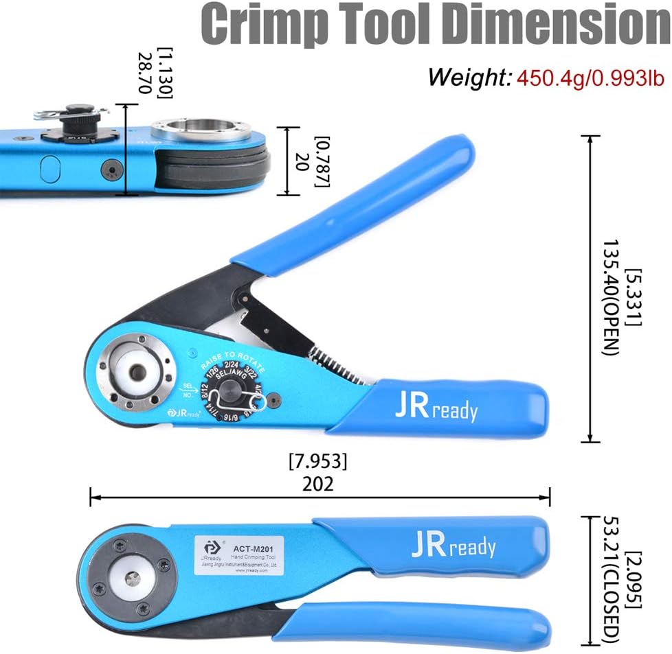 8 Indent Crimping Tool for 12-26 AWG Wire G107812