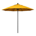 9 ft. Stone Black Aluminum Market Patio Umbrella E997