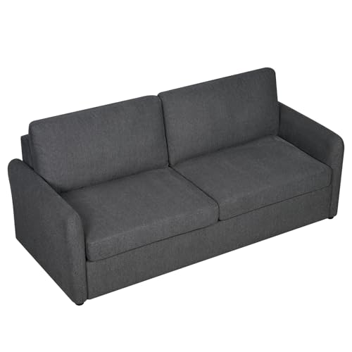 86.6" Queen Sleeper Sofa with Pullout Bed in Dark Grey X527375