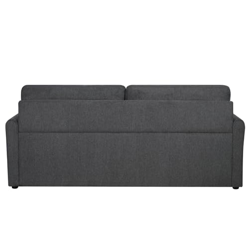 86.6" Queen Sleeper Sofa with Pullout Bed in Dark Grey X527375