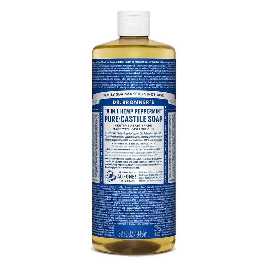 Peppermint 32oz Pure-Castile Liquid Soap N865