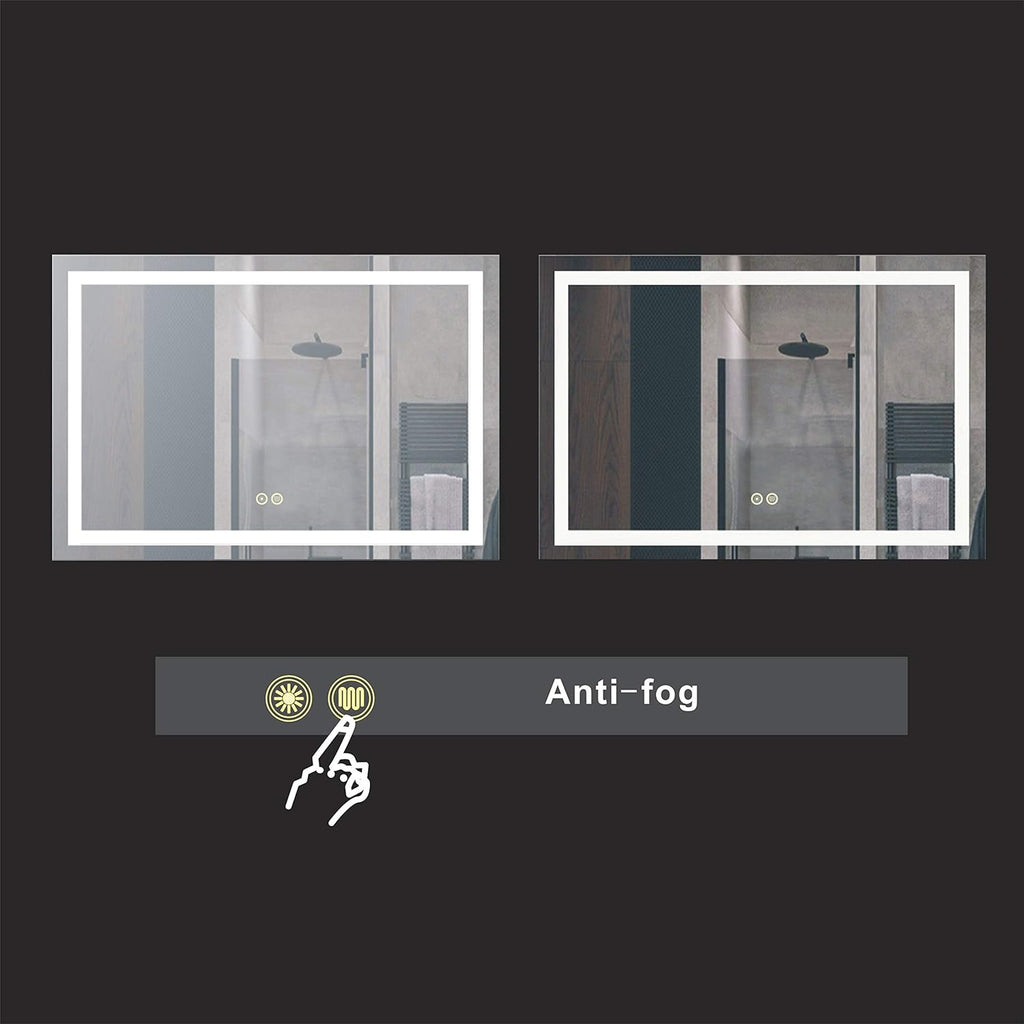 60x40Inch LED Lighted Bathroom Mirror J1501