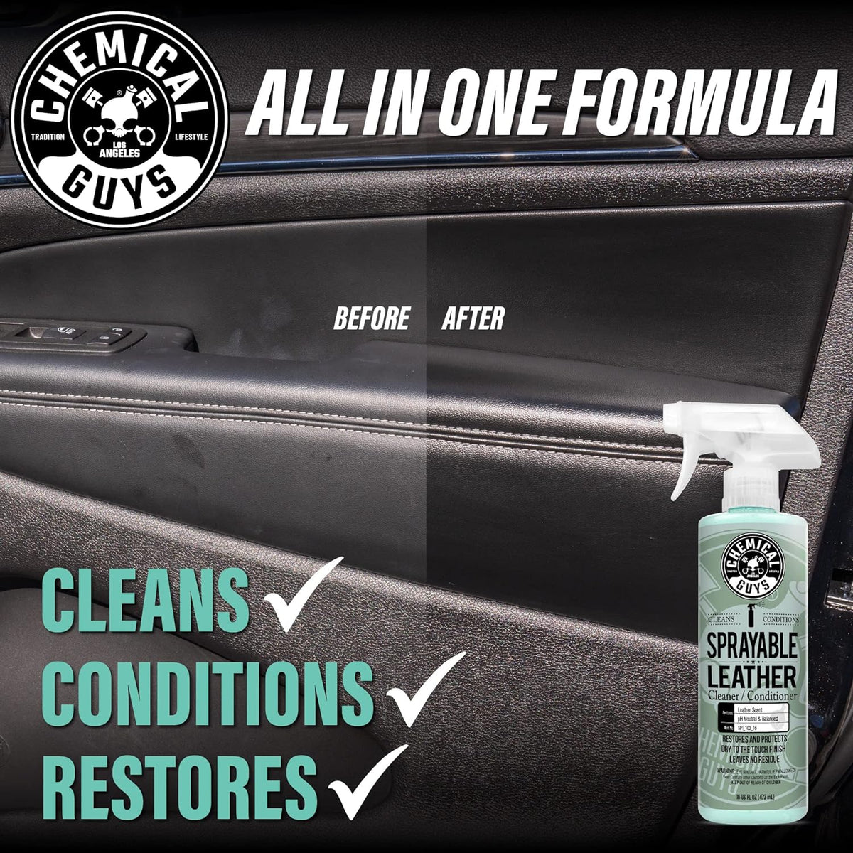 Leather Cleaner and Conditioner 1 Gal Pack of 2 B498