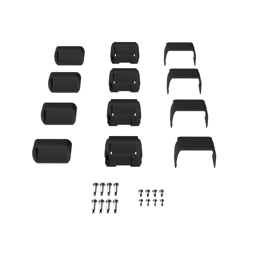 4-Pack Black Aluminum Stair Bracket Kit Y133