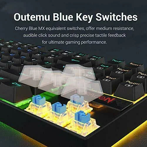 60% Compact RGB 87 Key Mechanical Gaming Keyboard J7562