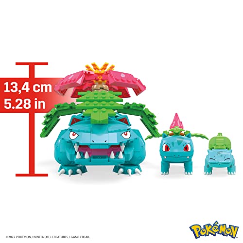 Bulbasaur Evolution Set with 622 Pieces, 3 Poseable Characters X825000