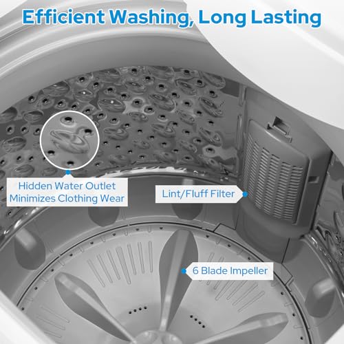 White Compact Full Automatic Portable Washer F81388