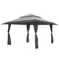 Gray 13 x 13 Foot Instant Gazebo Canopy Tent S604