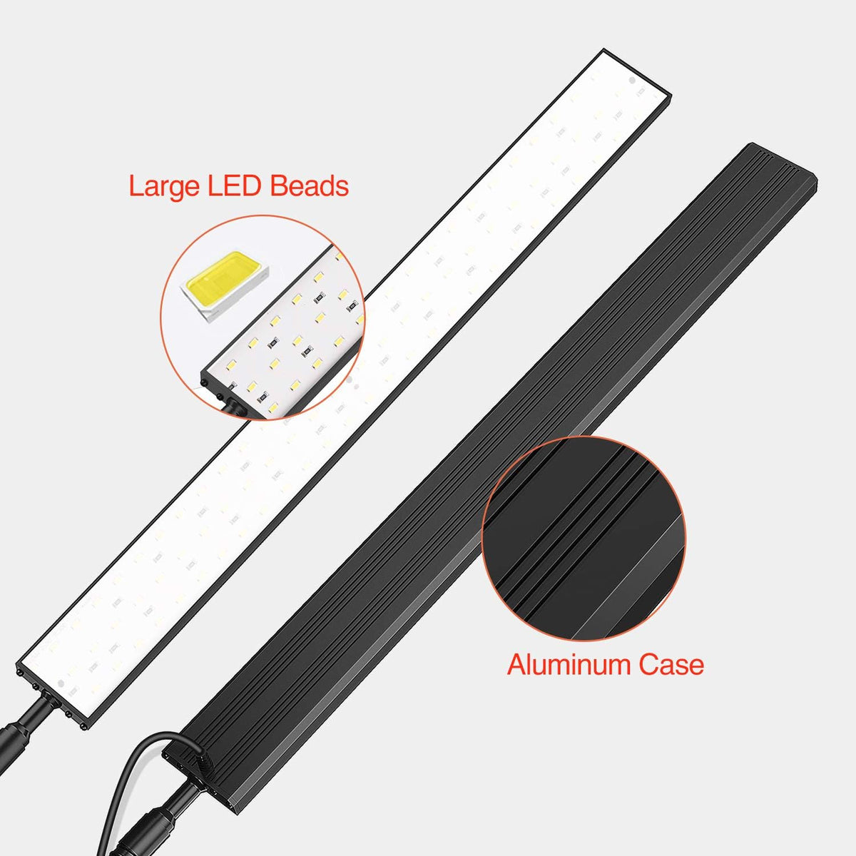 LED Video Light 2 Packs 5500K Dimmable with Tripod Stand S155