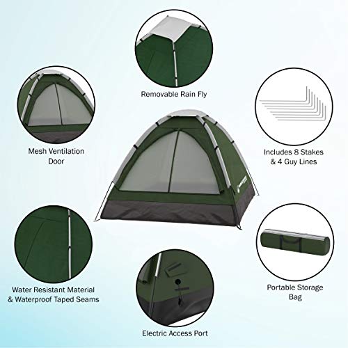 2 Person Camping Tent with Rain Fly and Carrying Bag K994