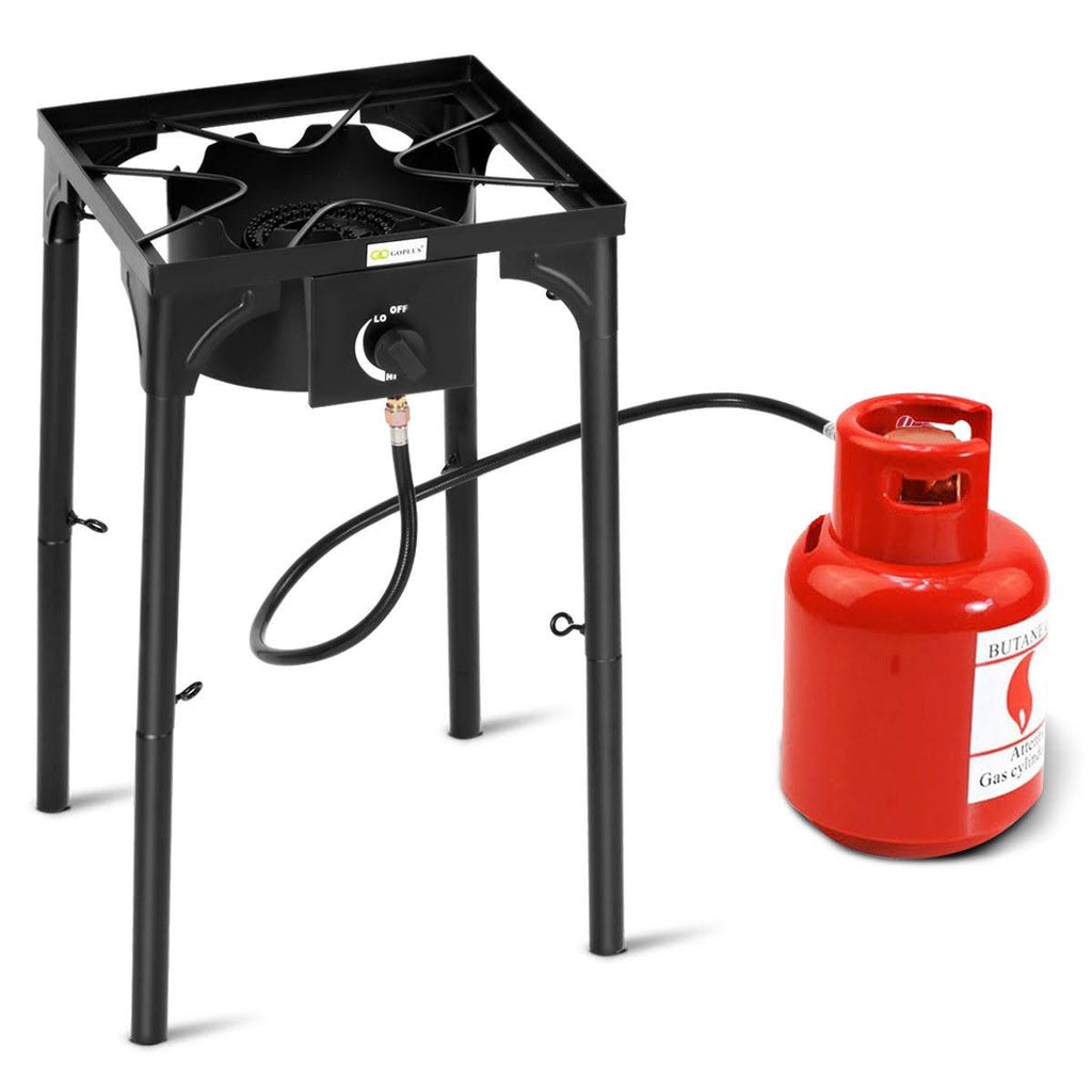 Portable Propane Outdoor Camp Stove with Adjustable Legs Q994674
