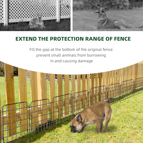 28 Panels No Dig Rustproof Metal Garden Fence Z858594