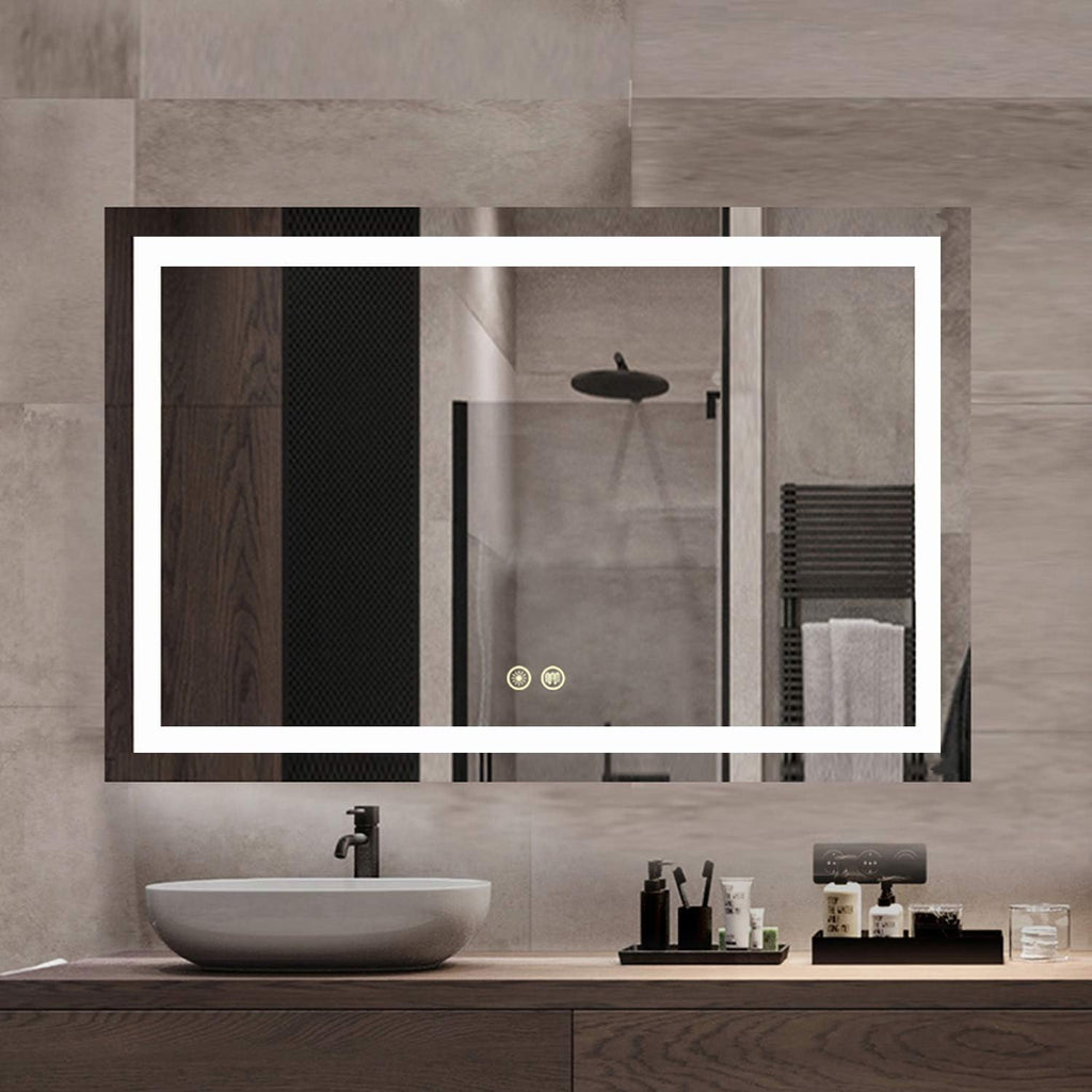 60x40Inch LED Lighted Bathroom Mirror J1501