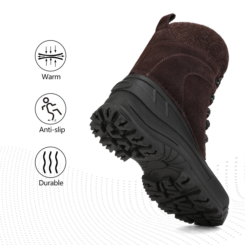 Brown Insulated Waterproof Snow Boots Work Boots N77221