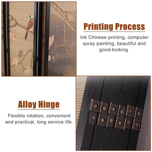 6 Panel Folding Privacy Screen Room Divider, 175cm Tall H96237