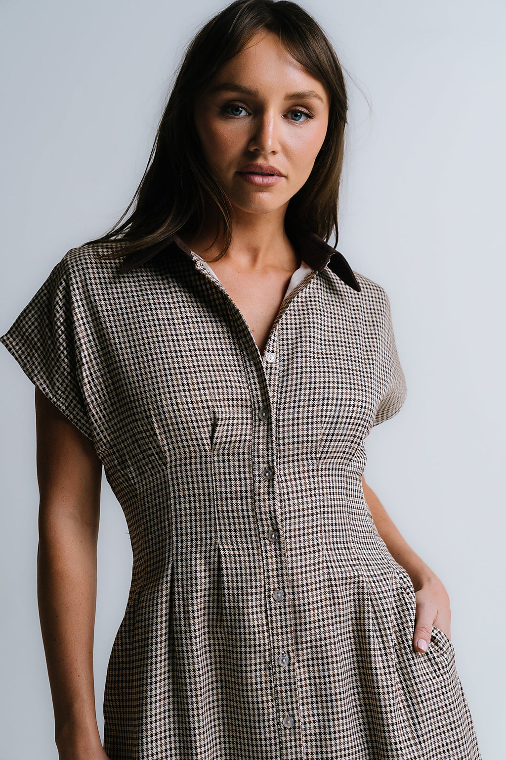 Houndstooth Maxi Dress R593913