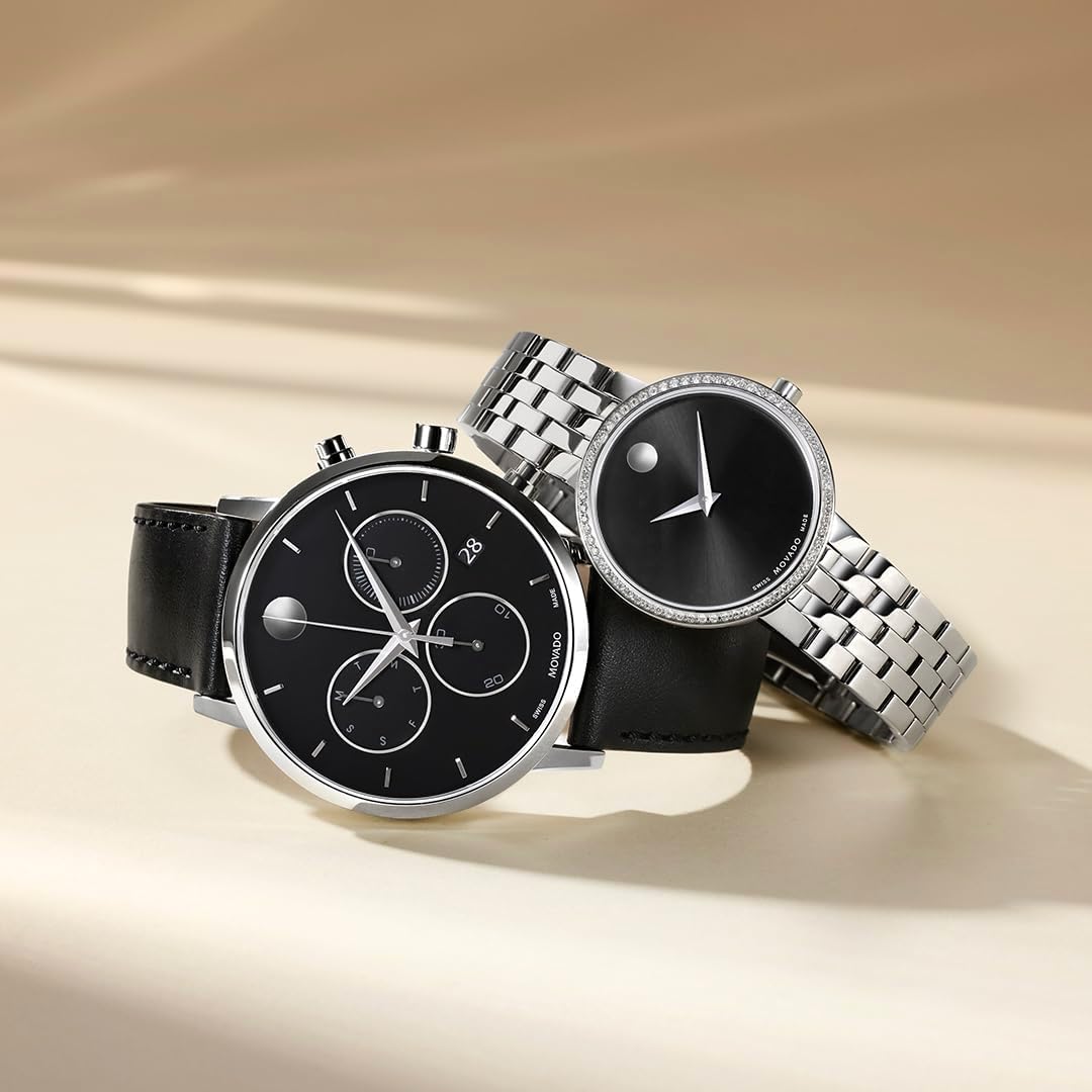 Swiss Quartz Chronograph Watch, Calfskin Strap, 42mm Z129