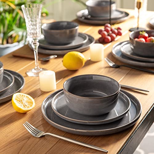 12pc Stoneware Dinnerware Set, Service for 4 M572264