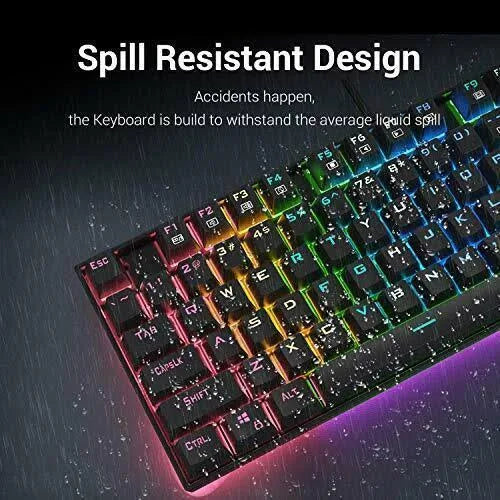 60% Compact RGB 87 Key Mechanical Gaming Keyboard J7562