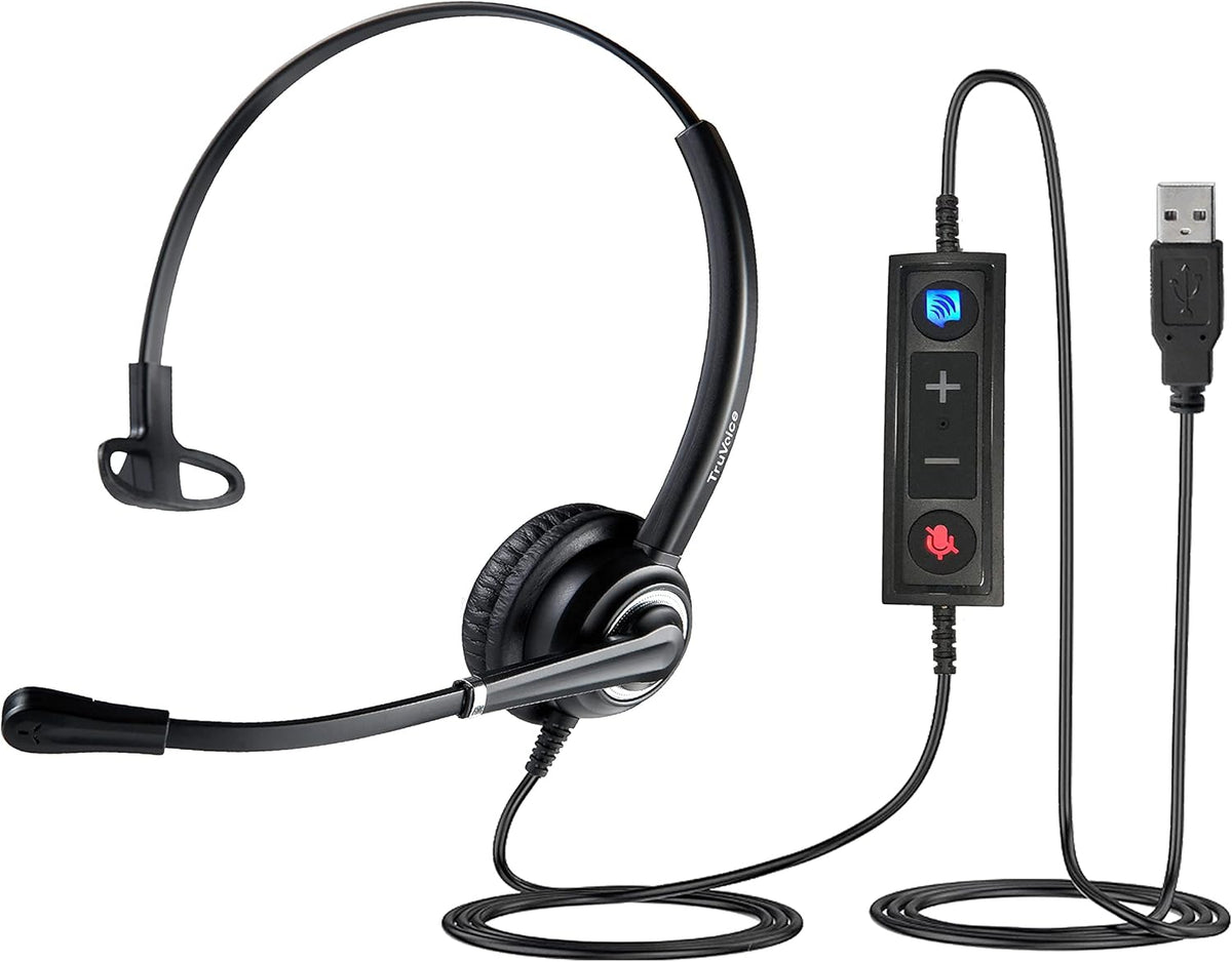 USB Office Headset with Noise Canceling Microphone Q772790
