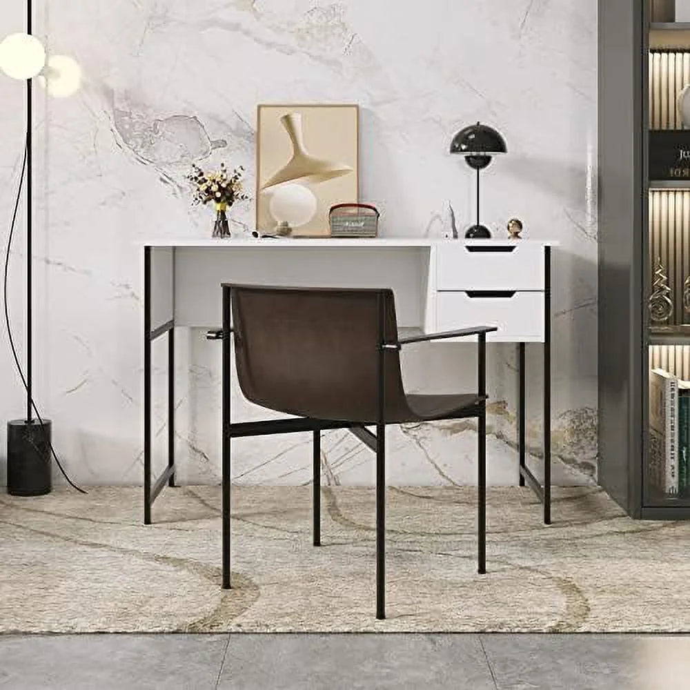 Small Computer Desk with Drawer 39.4 Inch Writing Desk G13893