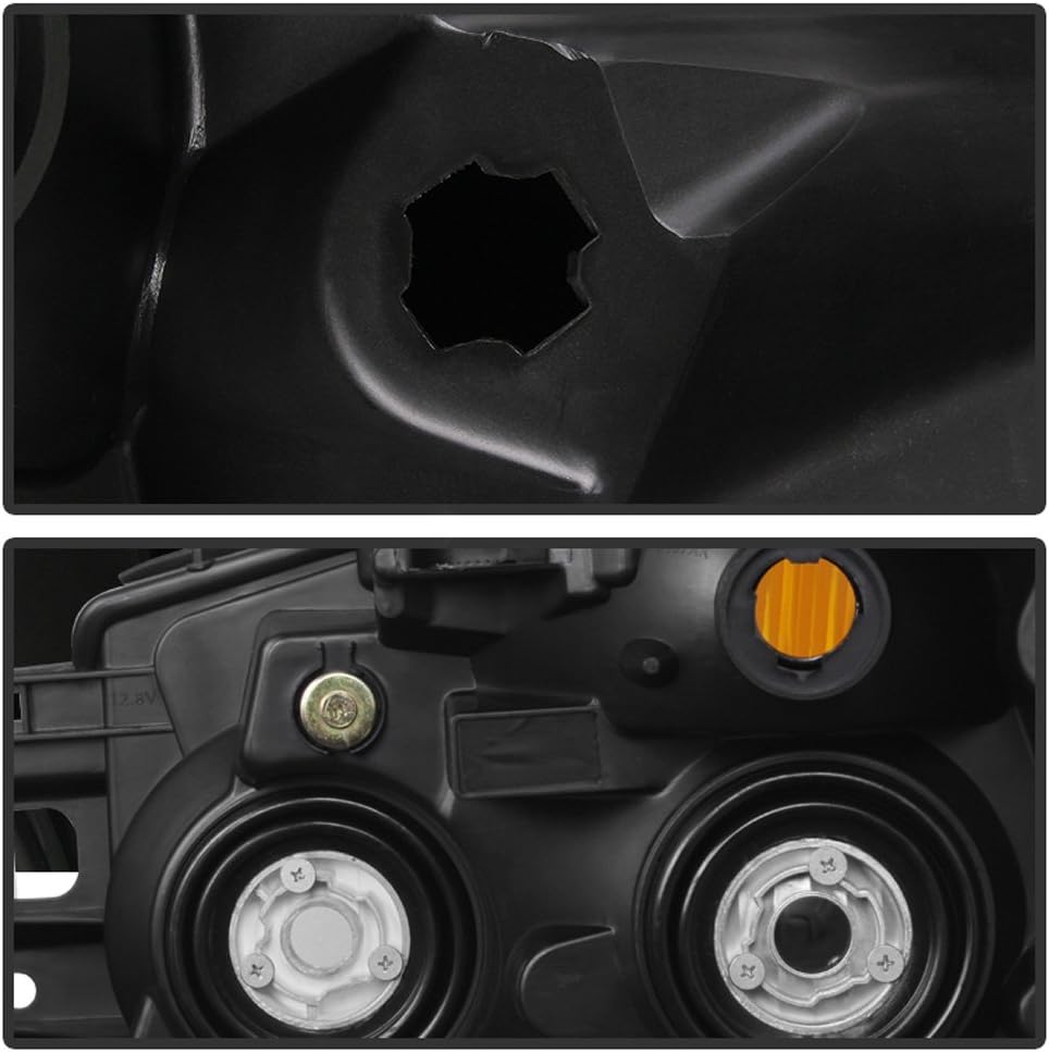 Black Headlights Replacement Front Lamps Pair Y864500