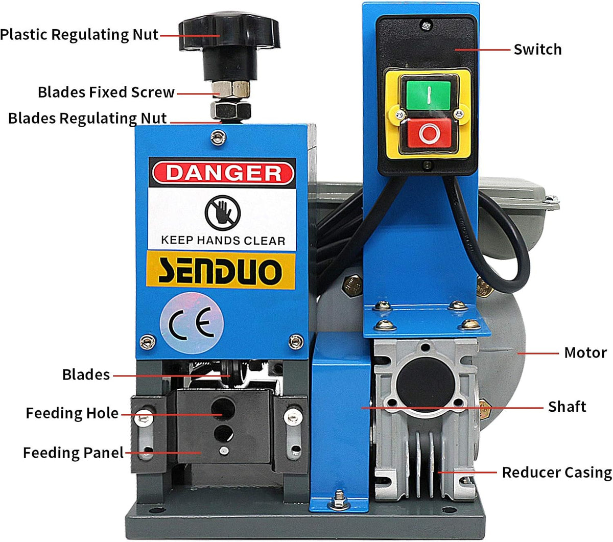 Automatic Electric Wire Stripper Machine 0.06-1inch 180W T192