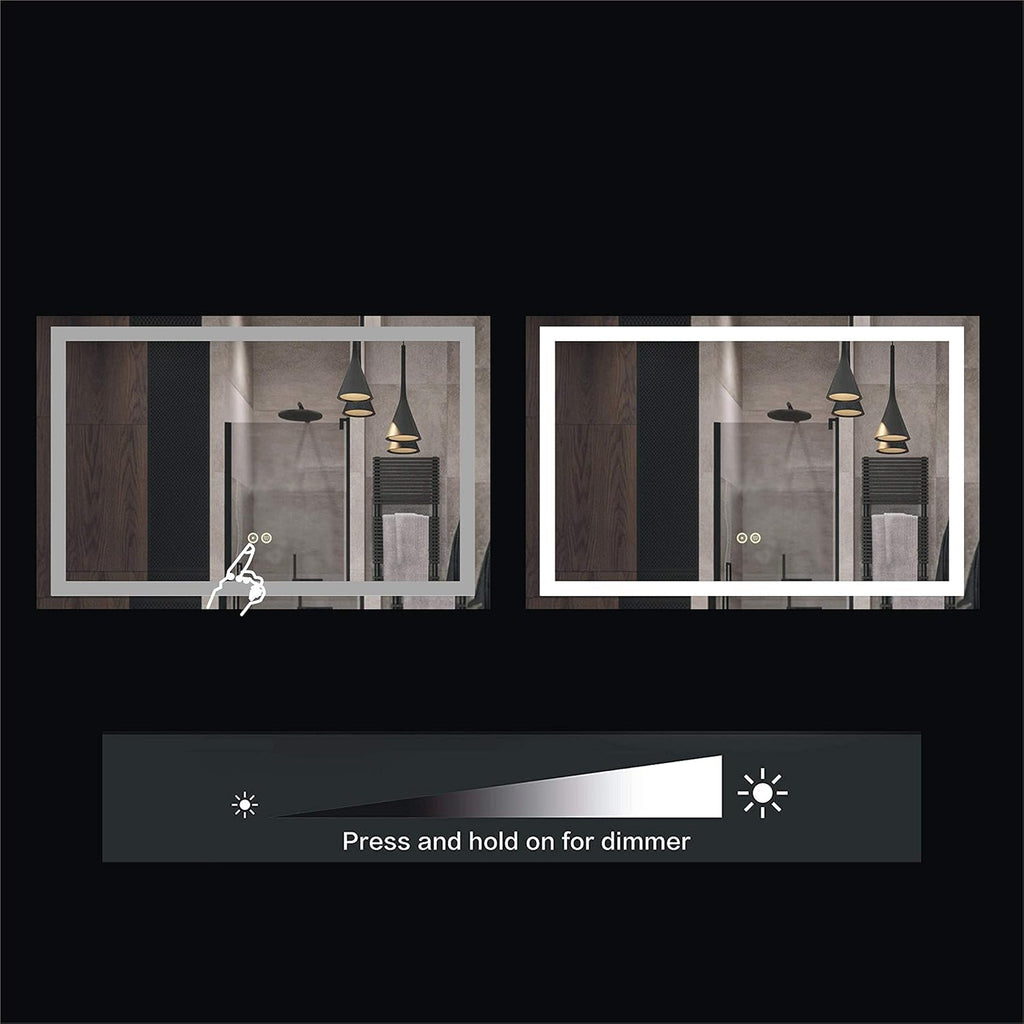 60x40Inch LED Lighted Bathroom Mirror J1501