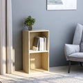 2-Tier White and Sonoma Oak Book Cabinet Y65585