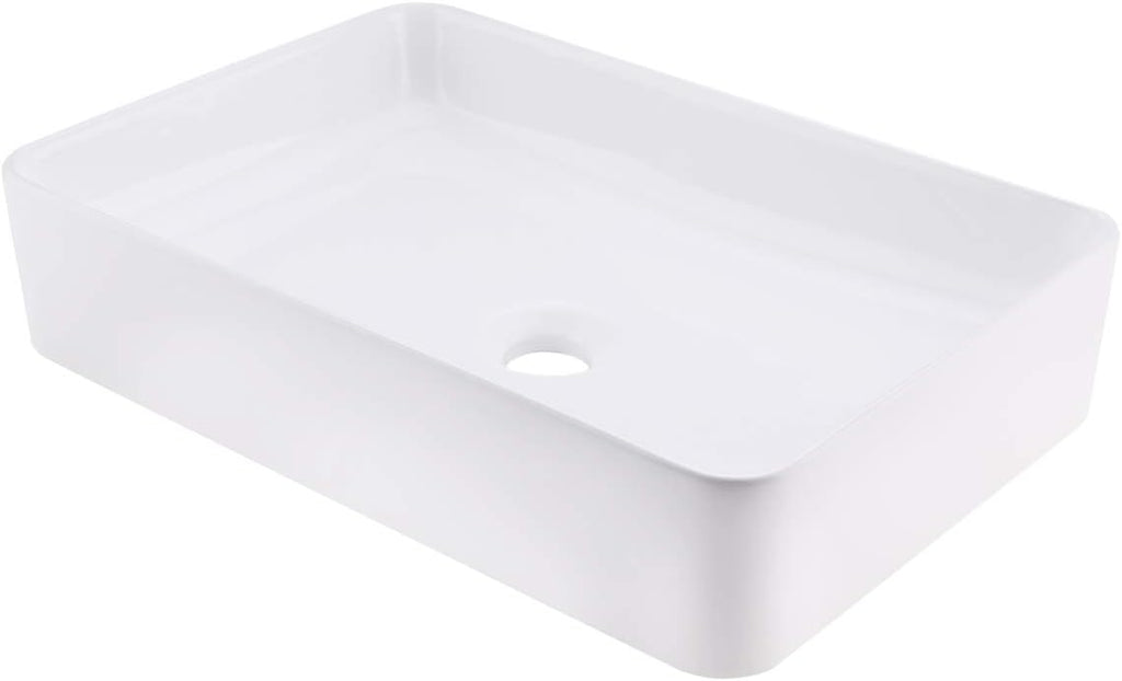 20 Inch Rectangular Matte Black Vessel Sink P9326